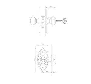 CERRADURA SCANAVINI 6040-ZK DORMITORIO CON LLAVE
