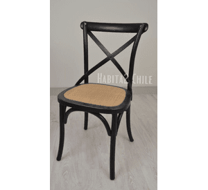 PACK 2 SILLAS MADERA COMEDOR CROSSBACK RATTAN
