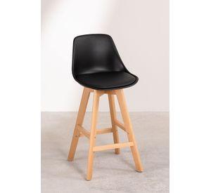 PACK 4 TABURETES O PISOS TERRY BASE MADERA 61 CM