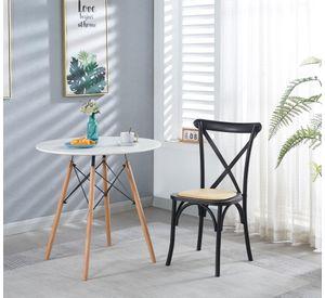 PACK 2 SILLAS MADERA COMEDOR CROSSBACK RATTAN