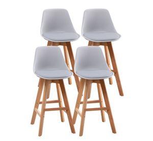 PACK 4 TABURETES O PISOS TERRY BASE MADERA 61 CM
