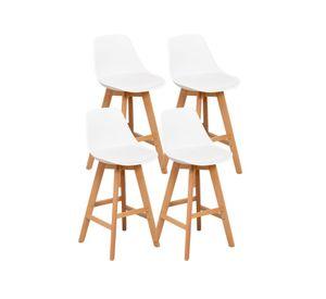 PACK 4 TABURETES O PISOS TERRY BASE MADERA 61 CM