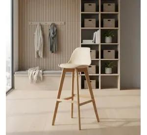 PACK 4 TABURETES O PISOS TERRY BASE MADERA 61 CM