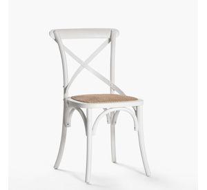SILLA MADERA COMEDOR CROSSBACK RATTAN