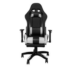 Silla Gamer Nibio Gc181 Reclinable 180° Apoya Pies Brazos Blanca