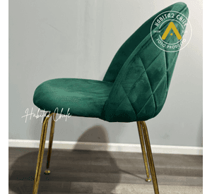 SILLA O SITIAL GOLD II PARA COMEDOR ACOLCHADA CON PATAS DORADAS Y UN ELEGANTE DISEÑO DE DIAMANTE