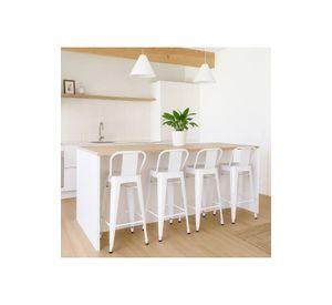 Pack de 4 Taburetes Tolix de acero - Blancos