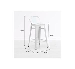 Pack de 4 Taburetes Tolix de acero - Blancos