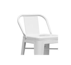 Pack de 4 Taburetes Tolix de acero - Blancos