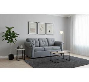 sofa pufer 3 cuerpos gris