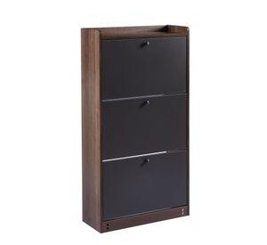 ZAPATERO LEVEL ELEGANTE 3 NIVELES - MDF CAFE OSCURO