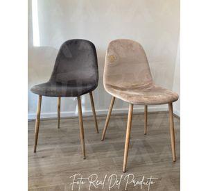 SILLA PARA COMEDOR TERCIOPELO METAL TRENDY TOP