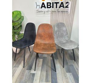 Pack 4 Sillas de Comedor Gamuza Black Murcia