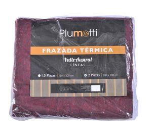 Frazada Termica King Lineas Rojo
