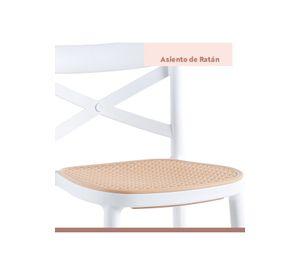 Pack de 4 Taburetes Crossback Danubio - Blanco