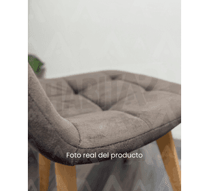 PACK 2 SILLAS PARA COMEDOR CAPITONE FELPA BASE MADERA RESISTENTE
