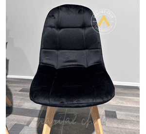 PACK 2 SILLAS PARA COMEDOR CAPITONE FELPA BASE MADERA RESISTENTE