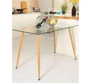MESA PARA COMEDOR 160X80 VIDRIO PRINCE RECTANGULAR