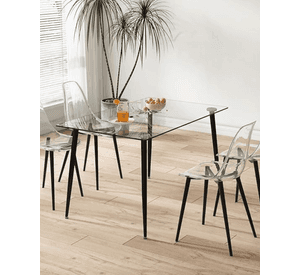 MESA PARA COMEDOR 160X80 VIDRIO PRINCE RECTANGULAR