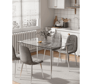 MESA PARA COMEDOR 160X80 VIDRIO PRINCE RECTANGULAR