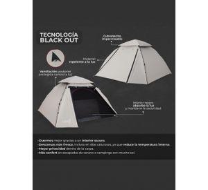 Carpa Automática Black Out Kano Antuco 4 Personas Camping