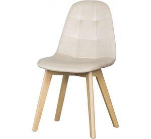 SILLA PARA COMEDOR CAPITONE FELPA BASE MADERA RESISTENTE