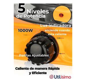 Cocina Eléctrica Portátil 1 Plato 1000W de Potencia Naranja R