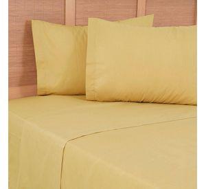 Sabana 144 Hilos Lisa King Mostaza