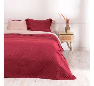 Set Quilt Liso + Sabana Liso King Rojo
