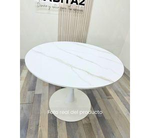 MESA TULIP REDONDA SIMIL MARMOL 100 CM