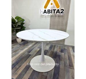 MESA TULIP REDONDA SIMIL MARMOL 100 CM