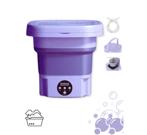Mini Lavadora Portátil Plegable 6L De Cubo Pequeño Morado