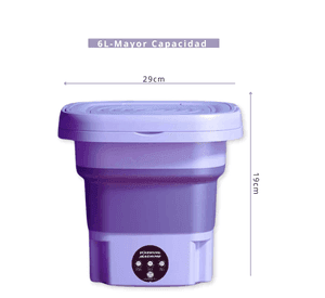 Mini Lavadora Portátil Plegable 6L De Cubo Pequeño Morado