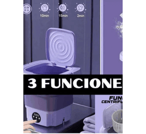 Mini Lavadora Portátil Plegable 6L De Cubo Pequeño Morado
