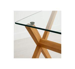 Mesa de Comedor Rectangular Vidrio Cross 140x90cm
