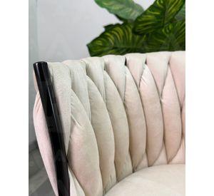 SILLA GIRATORIA TAPIZADA GALES BASE NEGRA