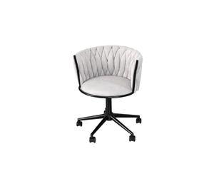 SILLA GIRATORIA TAPIZADA GALES BASE NEGRA
