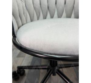 SILLA GIRATORIA TAPIZADA GALES BASE NEGRA
