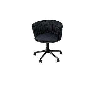 SILLA GIRATORIA TAPIZADA GALES BASE NEGRA