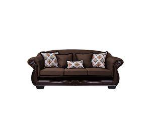 Sofá Con Resorte estructural Búfalo 4 Cuerpos Chenille+PU