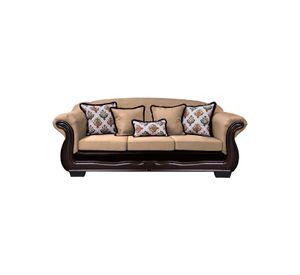 Sofá Con Resorte estructural Búfalo 4 Cuerpos Chenille+PU