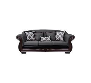 Sofá Con Resorte estructural Búfalo 4 Cuerpos Chenille+PU