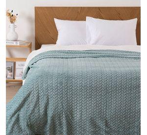 Frazada Jqd Flannel Nevada 2 P Celeste
