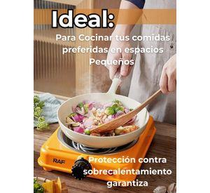 Cocina Eléctrica Portátil 1 Plato 1000W de Potencia Color Naranja