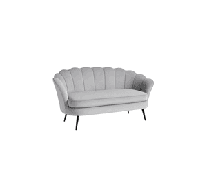 SOFA DE TERCIOPELO 2 CUERPOS CON BASE NEGRA SHELL