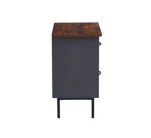 VELADOR VINTAGE DISEÑO RUSTICO METALICO CUBIERTA MDF - 2 CAJONES