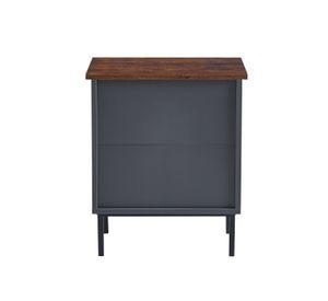 VELADOR VINTAGE DISEÑO RUSTICO METALICO CUBIERTA MDF - 2 CAJONES