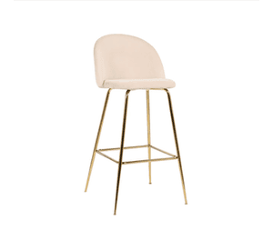 PISO TABURETE DE BAR 66 CM DELUXE GOLD TAPIZ TERCIOPELO