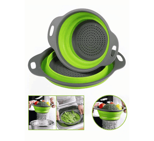 Colador Plegable Silicona Escurridor Redondo Cocina Frutas Verduras