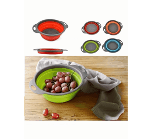 Colador Plegable Silicona Escurridor Redondo Cocina Frutas Verduras